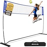 BAGAIL Volleyballnetz, 3.6m Volleyballnetz für den Garten - Verstellbare Höhe, Heavy-Duty-Rahmen,...