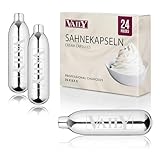 Vaily Sahnekapseln 24er Pack - N2O Kapseln für Sahnespender und Sahnesyphons - Zum einfachen...