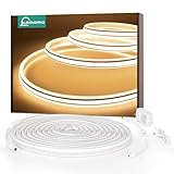 Lamomo LED Strip 5M Warmweiss, Neon LED Streifen 3000K Warmes Weiß, Schneidbar Schrankbeleuchtung 3...