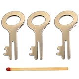 Wuhonghao Spardosen Ersatzschlüssel 3 Eins für Spardosen Schloss und Sparschweine, Silber