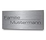 Edelstahl Türschild personalisiert mit Gravur - ab 8x3,5 cm - Riesige Motiv Auswahl - Namensschild...