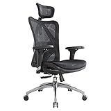 SIHOO Ergonomischer Bürostuhl, Chefsessel mit 3D verstellbare Armlehne und Lendenwirbelstütze,...
