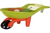 Simba 107137758 - Schubkarre mit Gartenwerkzeug, 9 Teile, Länge 49cm, Sandkasten, Sandspielzeug