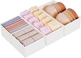 Homsorout Schublade Organizer 4 Stück Kleiderschrank Organizer Drawer Organizer Faltbare...