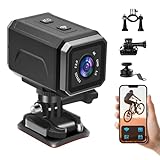 UYIKOO Action Cam 4K, Helmkamera Fahrrad WiFi, Mini Tragbare Sportkamera, Wasserdicht Fahrrad...