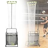 Volleyball Setter Trainingsgeräte - Einstellbare Höhe & Winkel, Präzisions-Zieltuch, tragbar mit...
