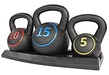 HIONRE Kettlebell Dumbbells Set/ Kettlebell Set 5/10/15 lbs (2,2 kg, 4,5 kg & 6,8 kg)- 3 piece...