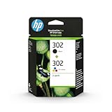 HP 302 (X4D37AE) Original Druckerpatronen, Black + Tri-color, 2er Pack für HP DeskJet 1100, 2300,...