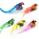 Granvoo 5 Stück Bunte Künstliche Feder Schaum Vögel Auf Clips, Feder Vogel Modell, Vogelfigur...
