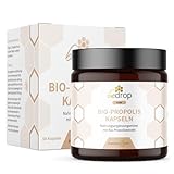 bedrop Bio Propolis Kapseln 800mg pro Kapsel hochdosiert - 60 Propolis Extrakt Kapseln aus Bio...