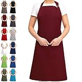 EllaTex Damen/Herren/UNISEX Schürze Kochschürze Kellnerschürze Bistroschürze Küchenschürze...