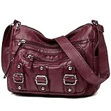 Mabecol Shopper Tasche Damen Klein PU Ledertasche, Handtasche Damen Klein Schultertasche, Kleine...