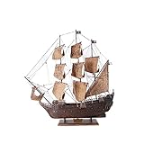 BINOXY Miniaturmodelle Wasserfahrzeuge Für Hölzernes Mediterranes Piratenmodell Zusammengebautes...