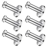 LEBENSFROH 6 Stück Kleiderhaken 52mm Garderobenhaken Edelstahl Handtuchhalter Wandhaken...
