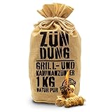 ZÜNDUNG Grill- und Kaminanzünder 1 kg Holzwolle Wachs, 100% nachhaltige Bio Grillanzünder...