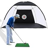 REDCAMP 10x7ft Golf Übungsnetz mit Rasen, Golf Training Netz mit Schlagmatte für Indoor/Outdoor...