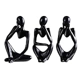 Denker Skulptur Deko,3 Stück Abstrakte Kunst Figuren Statuen Deko für Wohnzimmer Bücherregal...