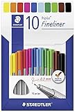 STAEDTLER Fineliner triplus, ergonomische Dreikantform, superfeine 0,3mm Spitze, lange Lebensdauer,...