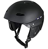 Tontron Classic Wakeboard Kajak Kite Surf Wassersporthelm (Schwarz, Large)