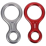 UPKOCH 2-teiliges Abseilgerät in Achterform: 35 kN Rettungs-Abseilgerät zum Sichern von Figuren...