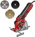 Einhell Mini-Handkreissäge TC-CS 89 (600 Watt, einfache, werkzeuglose Einstellung der Schnitttiefe...