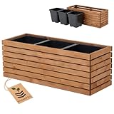 Blumenkasten Holz für Garten Balkon Terrasse Hochbeet Blumentopf XXL Pflanzkübel Groß Außen mit...