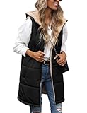 RITOSTA Weste Damen Lang Winterjacke Ärmellose Fleecejacke Warme Steppweste Winter Herbst...