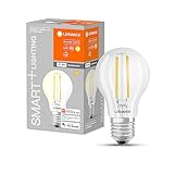 Ledvance Smarte LED-Lampe mit WiFi Technologie, Sockel E27, dimmbar, warmweiß (2700K), ersetzt...