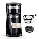 Barista Single Kaffeemaschine to go 750 Watt | kompakte Filterkaffeemaschine mit Thermobecher |...