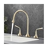 FDYZCIYI Bathroom Sink Faucet,Bathroom Faucet 3 Hole, 2 Handle Widespread Bathroom Faucet, 360°...