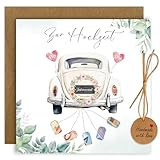 BOYATONG Hochzeitskarte Geldgeschenk mit Umschlägen, Hochzeitsgeschenke für Brautpaar, Originelle...