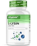 L-Lysin 2000-365 Tabletten - 1000 mg pro EINER Tablette - Aus pflanzlicher Fermentation -...