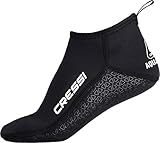 CRESSI Unisex-Adult Aqua Grip Neopren Doppelt gefüttert Schwarz 3mm Kurze Beachsocken mit...