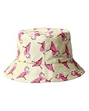 JUKOTA Unisex Fischerhut modischer Sommerhut, faltbar, Outdoor-Anglerhut, Flamingo-Muster,bucket hat...