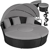 tectake® Lounge Muschel Sonneninsel Outdoor wetterfest, Gartenmuschel, Sonnenliege 2 Personen und...
