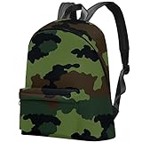 Canvas Fashion Schule Büchertasche dunkelgrün Militär Camouflage Muster, mehrfarbig