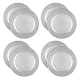 com-four® 8x Platzteller mit schimmerndem Rand - wiederverwendbare Unterteller - Tischdekoration -...