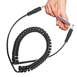 Nagelfräser Anschlusskabel – Spiralförmiges DC Strom Kabel für Feilen Handstücke, Robustes...