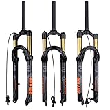BOLANY 27.5/29Zoll MTB Luftgabel, 120mm Federweg Fahrrad-Federgabel 28.6mm (1-1/8inch) 220mm...