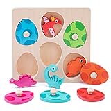 YGJT Greifpuzzle Holzpuzzle ab 1 Jahr | Montessori Holzspielzeug 12-36 Monate Mädchen und Jungen |...