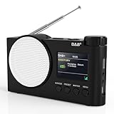 Tragbares DAB+ Radio, UKW-Digitalradio mit Bluetooth 5.1, Küchenradio mit Kabel oder...