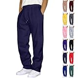 Generisch Jogginghose Herren, Jogginghose Herren Lang Trainingshose Open Leg Sporthose Leichte...