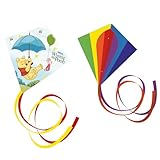 Günther Flugspiele 30122 - Einleinerdrachen Winnie Pooh und Classic, 2er Set, Kinderdrachen aus...