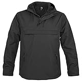 bw-online-shop Hooded Windbreaker mit Fleecefutter schwarz - M