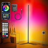 LED Stehlampe Wohnzimmer, RGB Stehlampe Dimmbar mit Fernbedienung und App-Steuerung, LED...