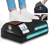 Birkental Fußstütze Schreibtisch – (TESTSIEGER) mit flauschiger Fußtasche – Ergonomisch...