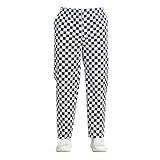Premier Essential Unisex-Kochhose/Catering-Arbeitskleidung, Schwarz/Weiß (großes Karomuster), M