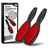 com-four® 2X Kleiderbürsten - doppelseitige Fusselbürste Version 2025 - entfernt Flusen,...