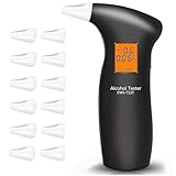 RUTIDA Alkoholtester, Promillemessgerät, Polizeigenau Alkoholmessgeräte mit 12 Mundstücken...