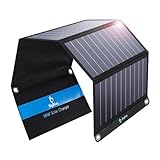 BigBlue 28W Tragbar Solar Ladegerät 2-Port USB(5V/4A insgesamt), IPX4 Solarpanel mit Digital...